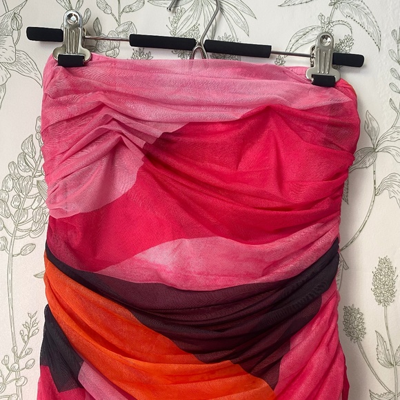 House of CB Pink and Orange Midi Dress - Picture 4 of 11